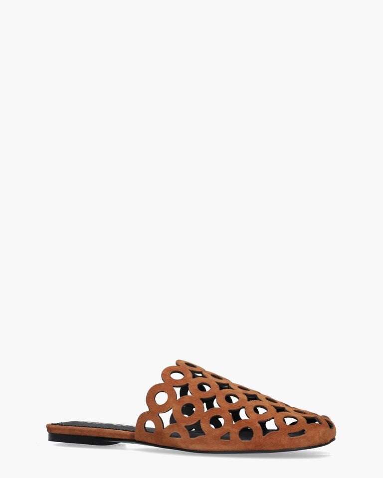Oribu Cognac Damesslippers