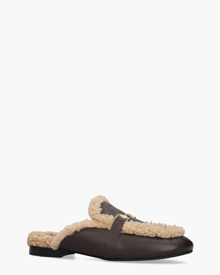 Semi Donkerbruin Damesslippers