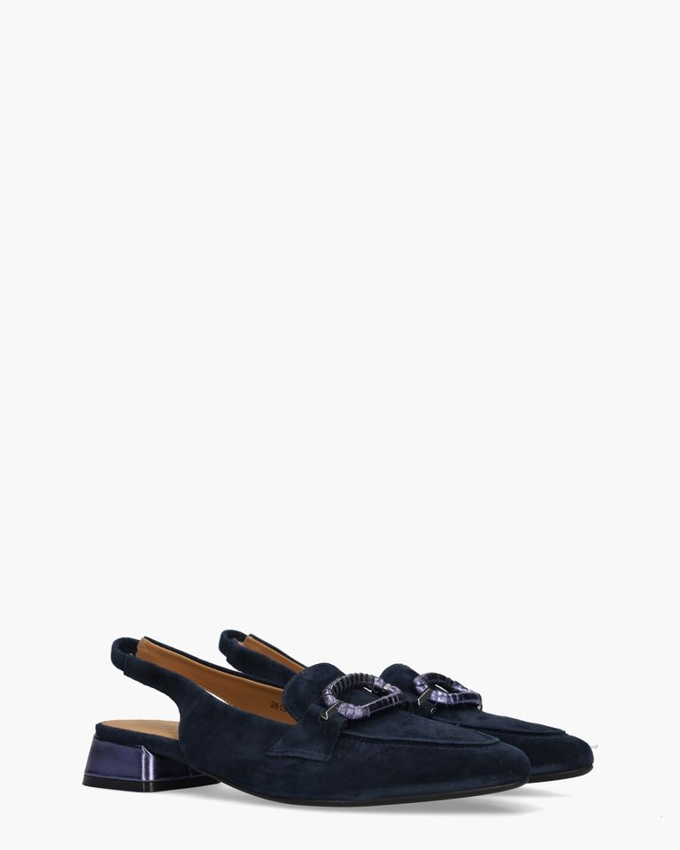 Wasima Donkerblauw Dames Slingbackloafers