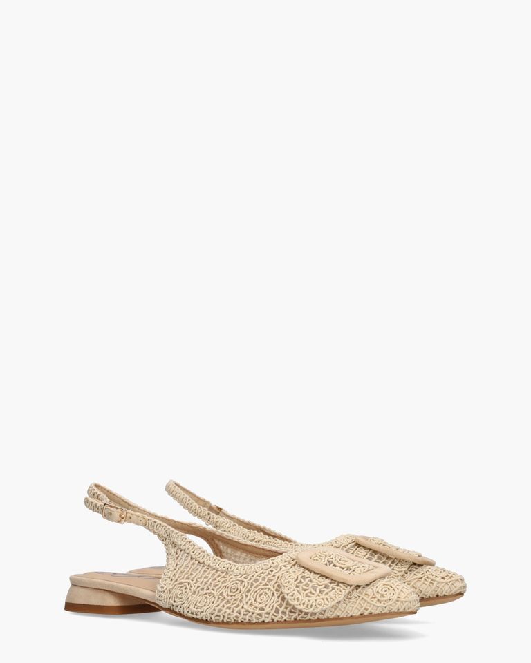 Zarin Ecru Dames Slingbacksandalen