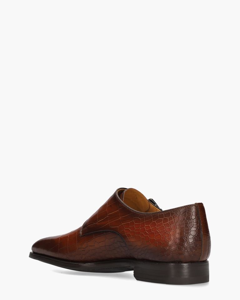 23037 Bruin Heren Gespschoenen