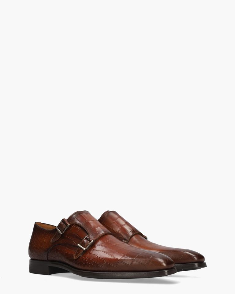 23037 Bruin Heren Gespschoenen