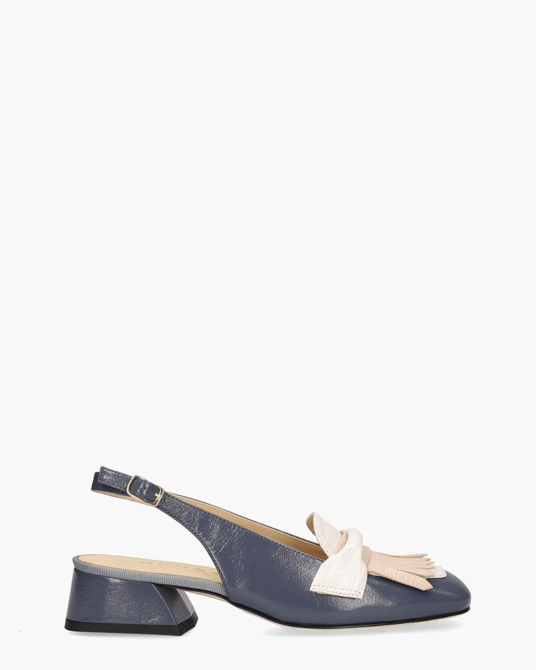 32281 Blauw Dames Slingbackloafers