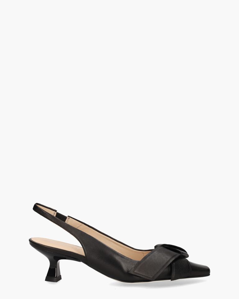 2222 Zwart Dames Slingbackpumps