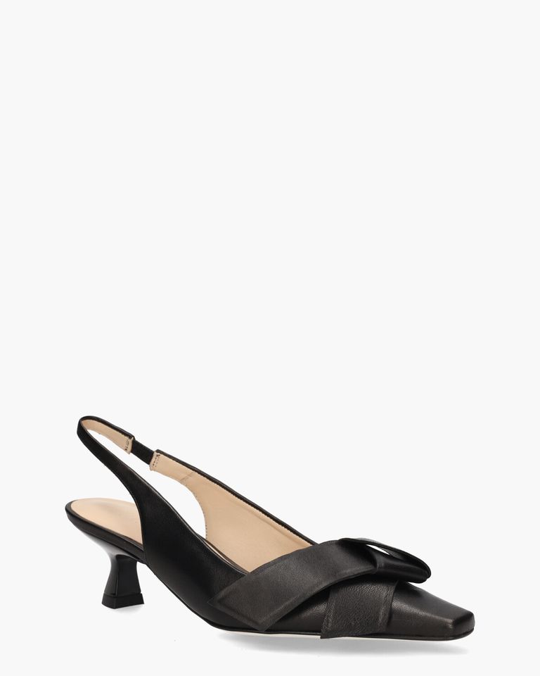 2222 Zwart Dames Slingbackpumps