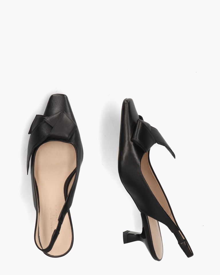 2222 Zwart Dames Slingbackpumps
