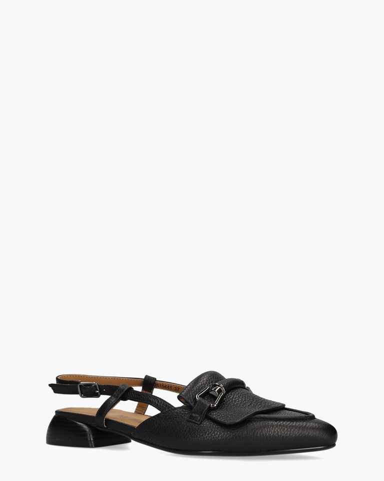 Walynn Zwart Dames Slingbackloafers