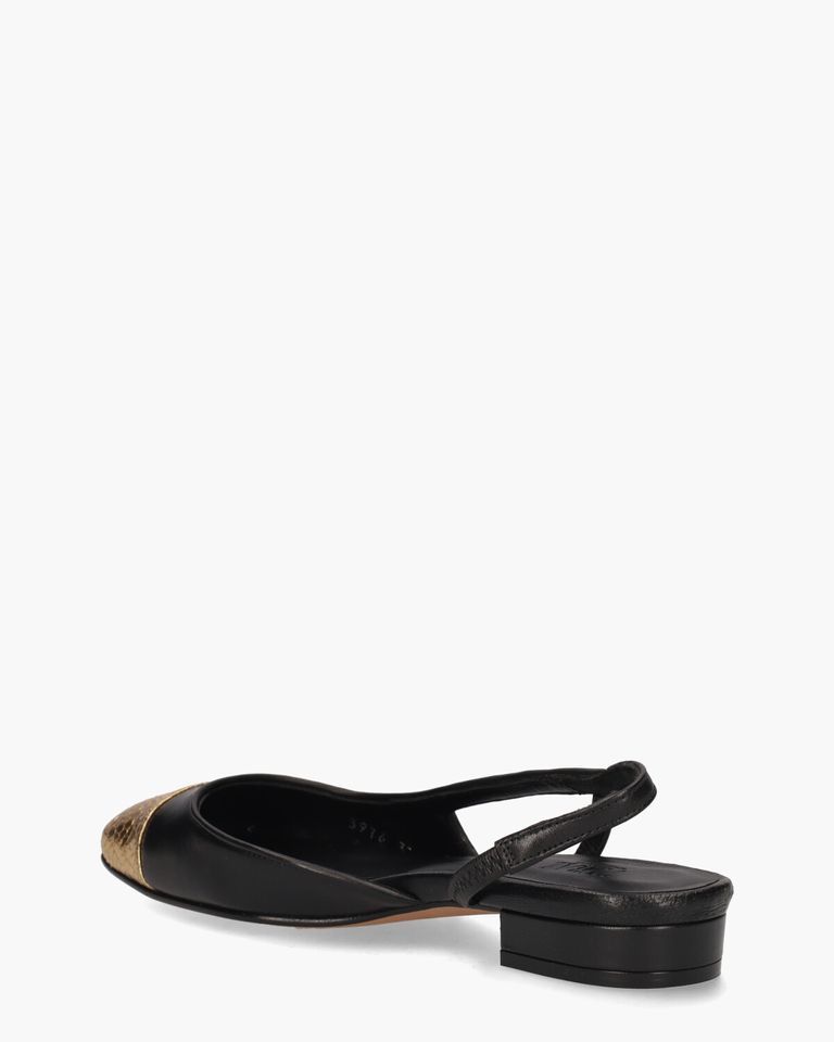 Luisa Zwart/Goud Damesloafers