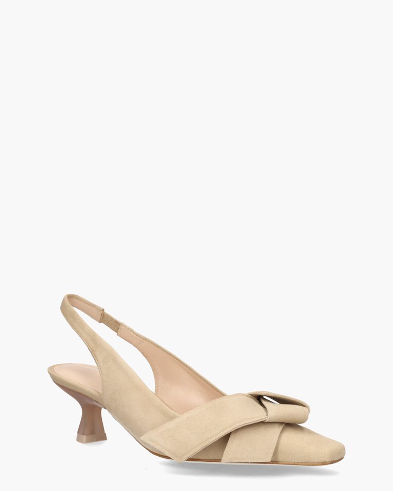 2222 Beige Dames Slingbackpumps