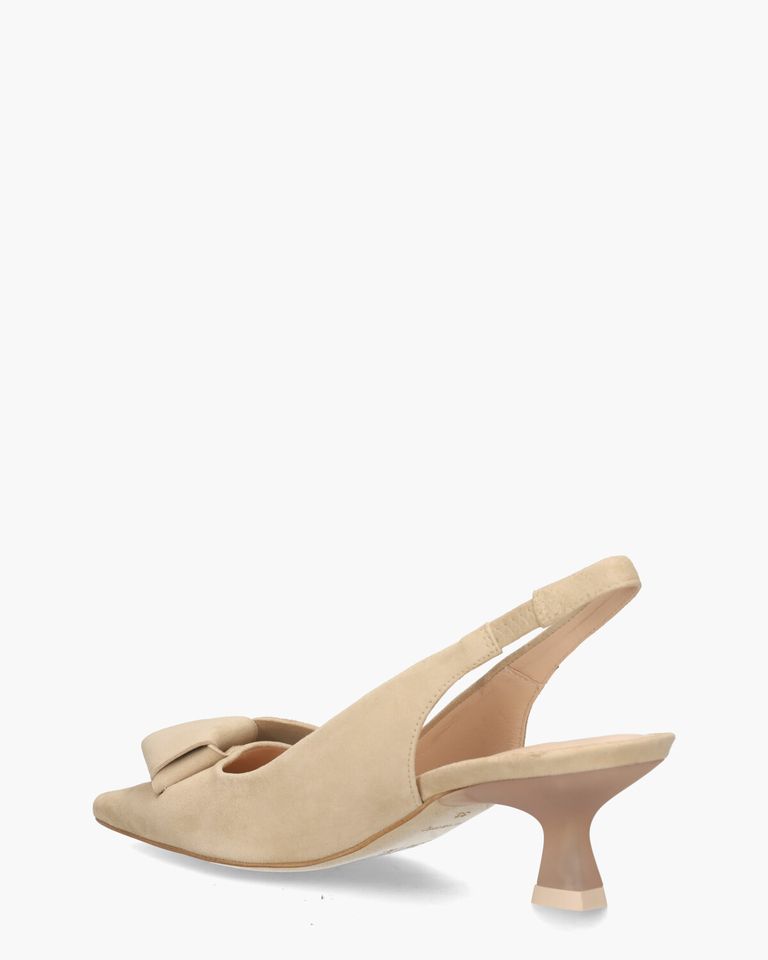 2222 Beige Dames Slingbackpumps