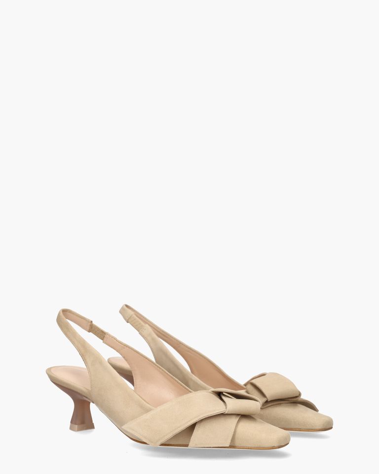 2222 Beige Dames Slingbackpumps