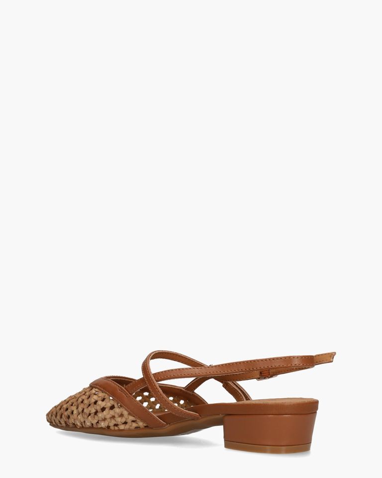 Dante Cognac Dames Slingbackpumps