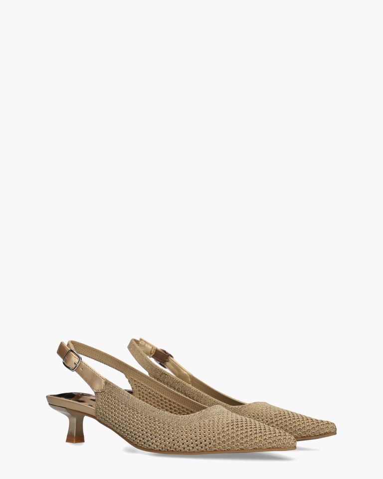Zuza Goud Dames Slingbackpumps