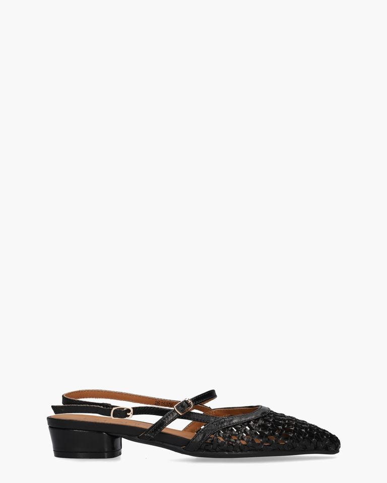 Dante Zwart Dames Slingbackpumps