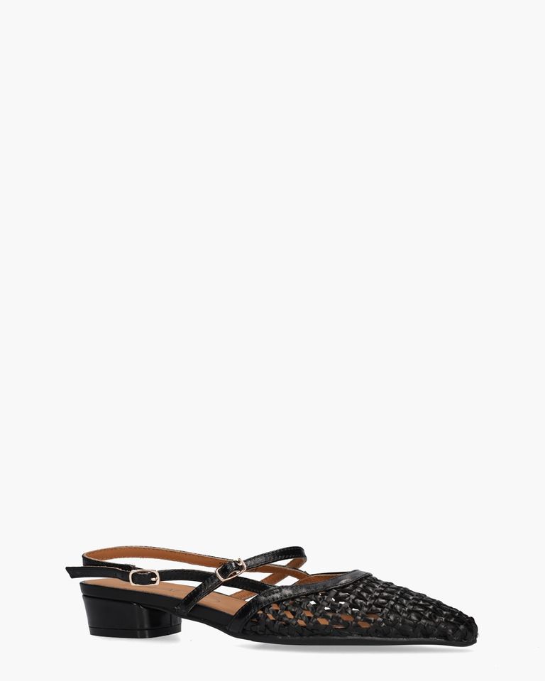 Dante Zwart Dames Slingbackpumps