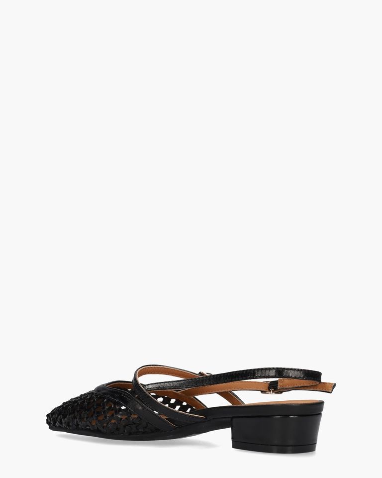 Dante Zwart Dames Slingbackpumps