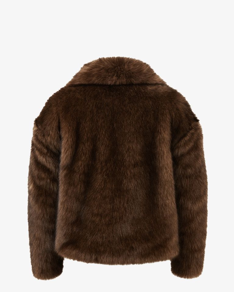 Fuzzy Coat Donkerbruin Damesjack