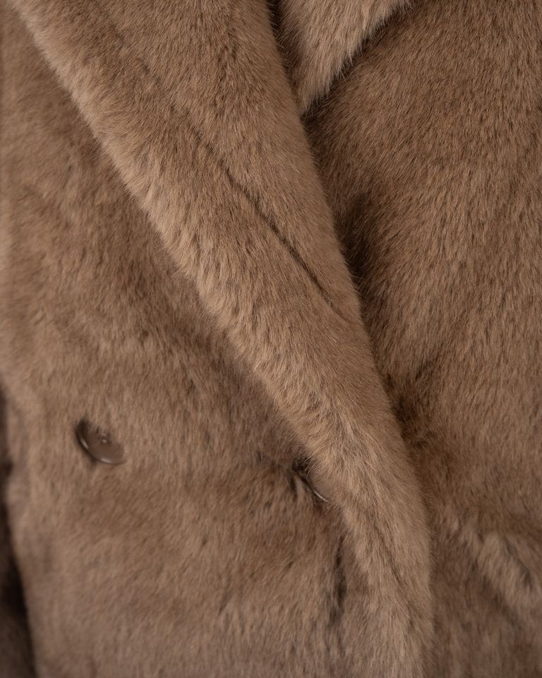 Fluffy Coat Lichtbruin Damesjack