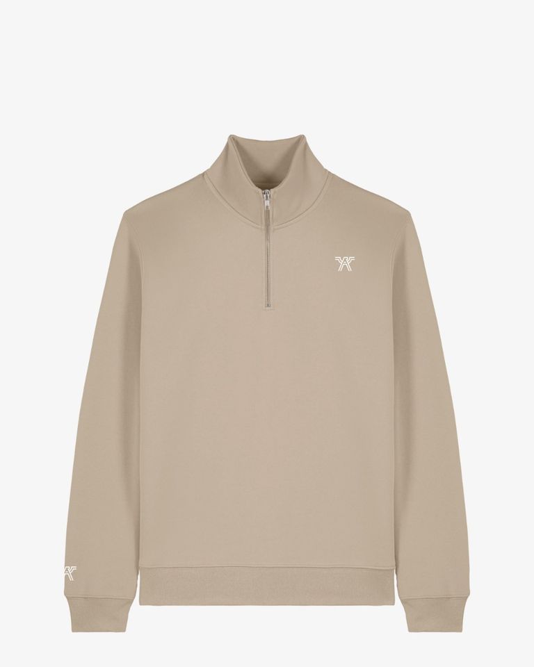 Zip Sweat Lichtbruin Herensweater