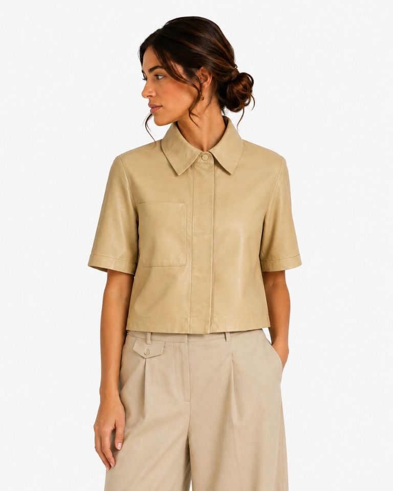 Bodie Lichtbruin Damesblouse