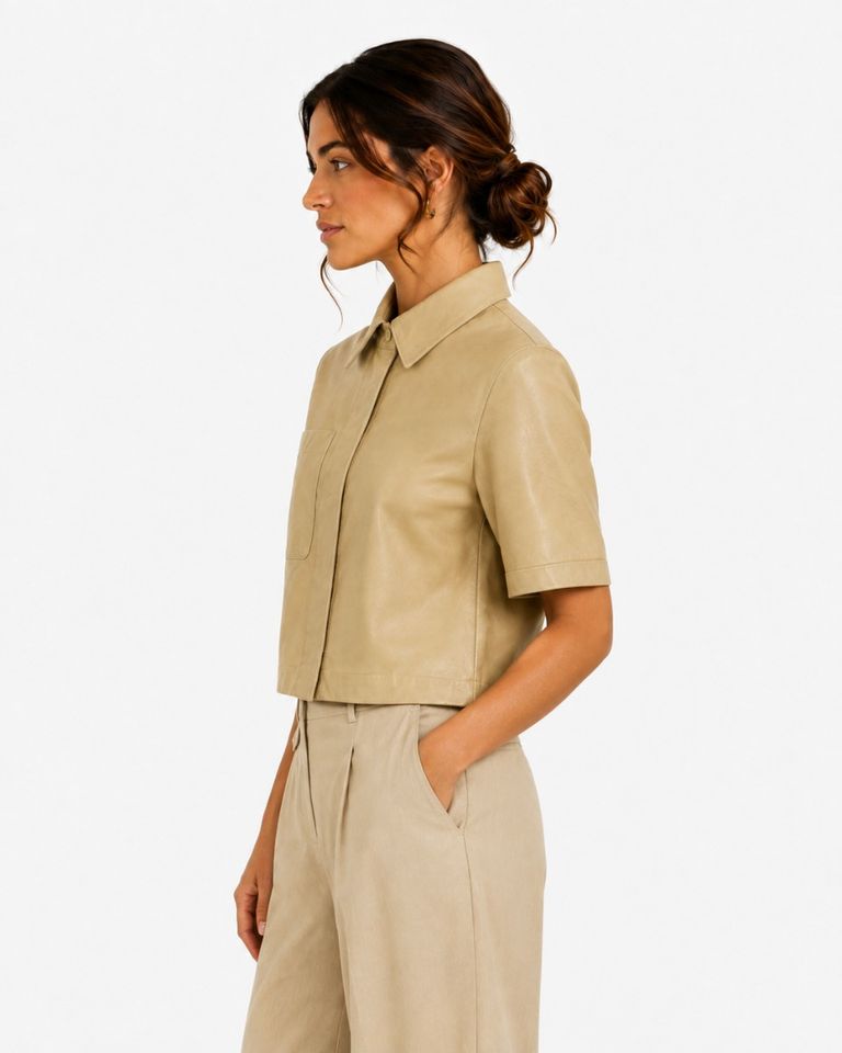 Bodie Lichtbruin Damesblouse