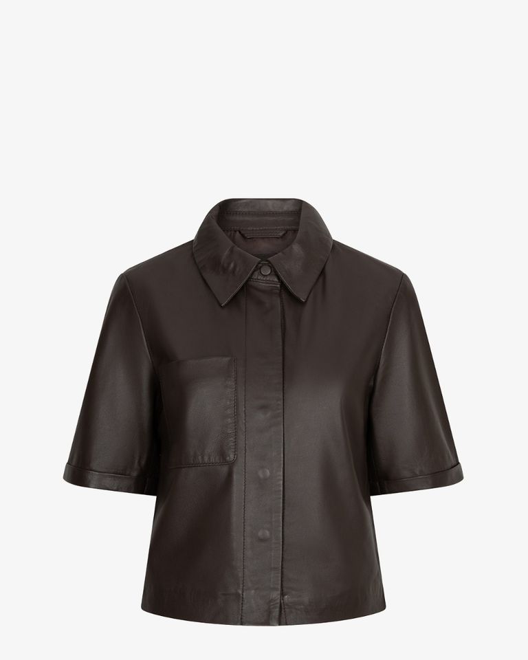 Bodie Donkerbruin Damesblouse
