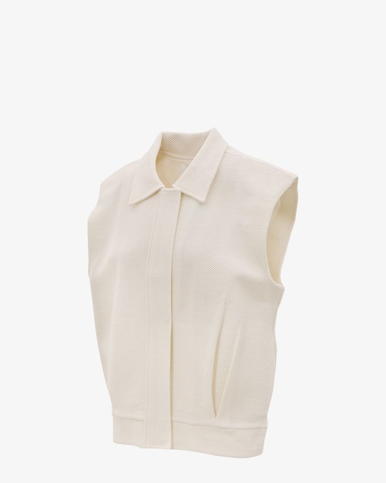 Moon Classic Sleeveless Jacket Off-White Damestop