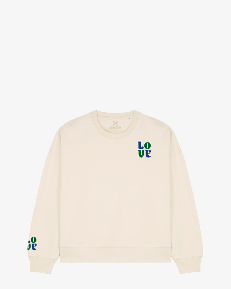 Love Off-White/Multicolor Damessweater