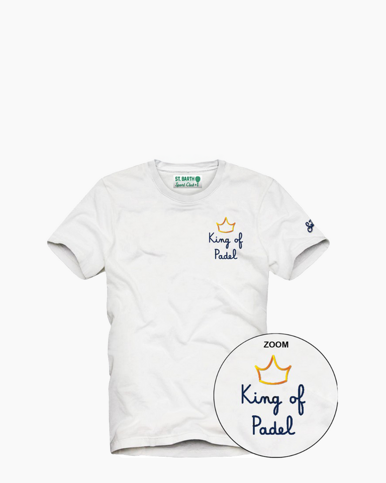 Portofino King Of Padel Wit Heren T-shirt