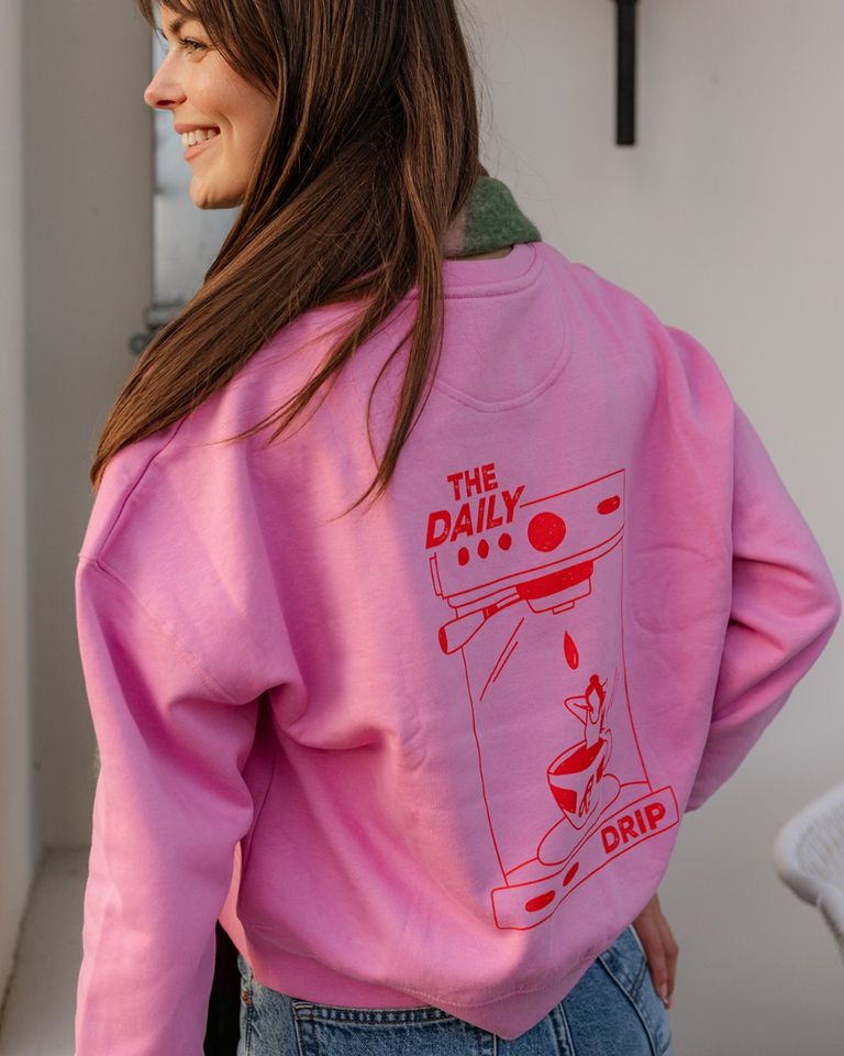 The Daily Drip Roze Damessweater