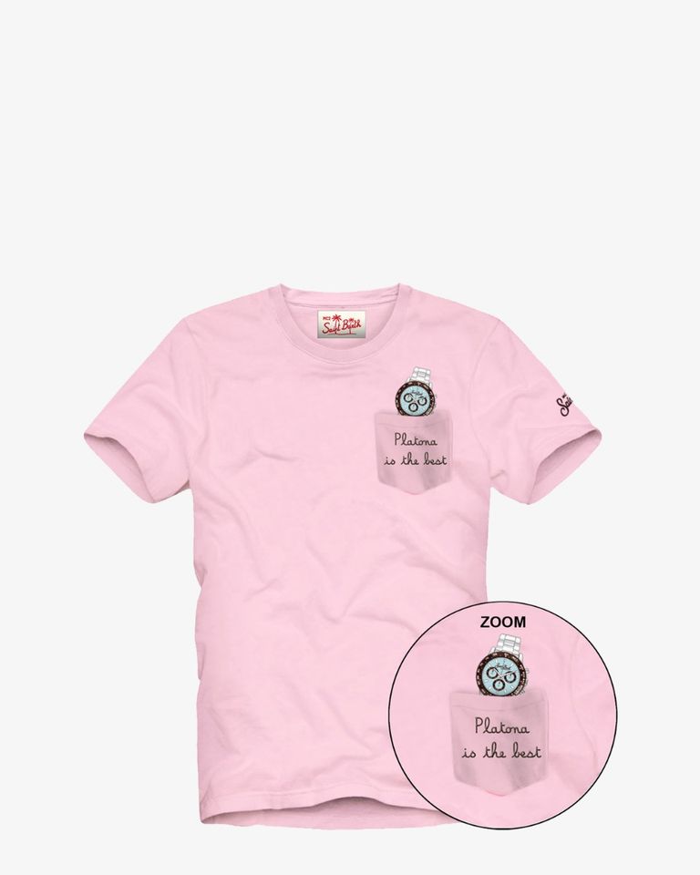 Austin Platona Is The Best Lichtroze Heren T-Shirt