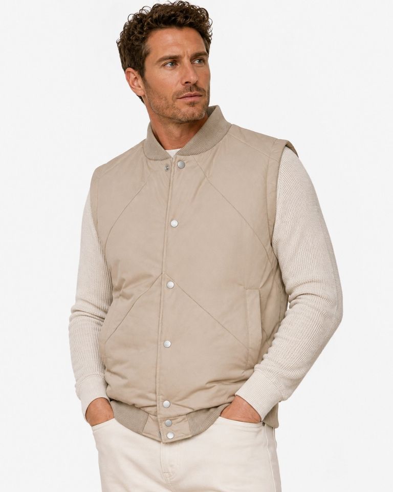 Luke 1-A Beige Heren Bodywarmer