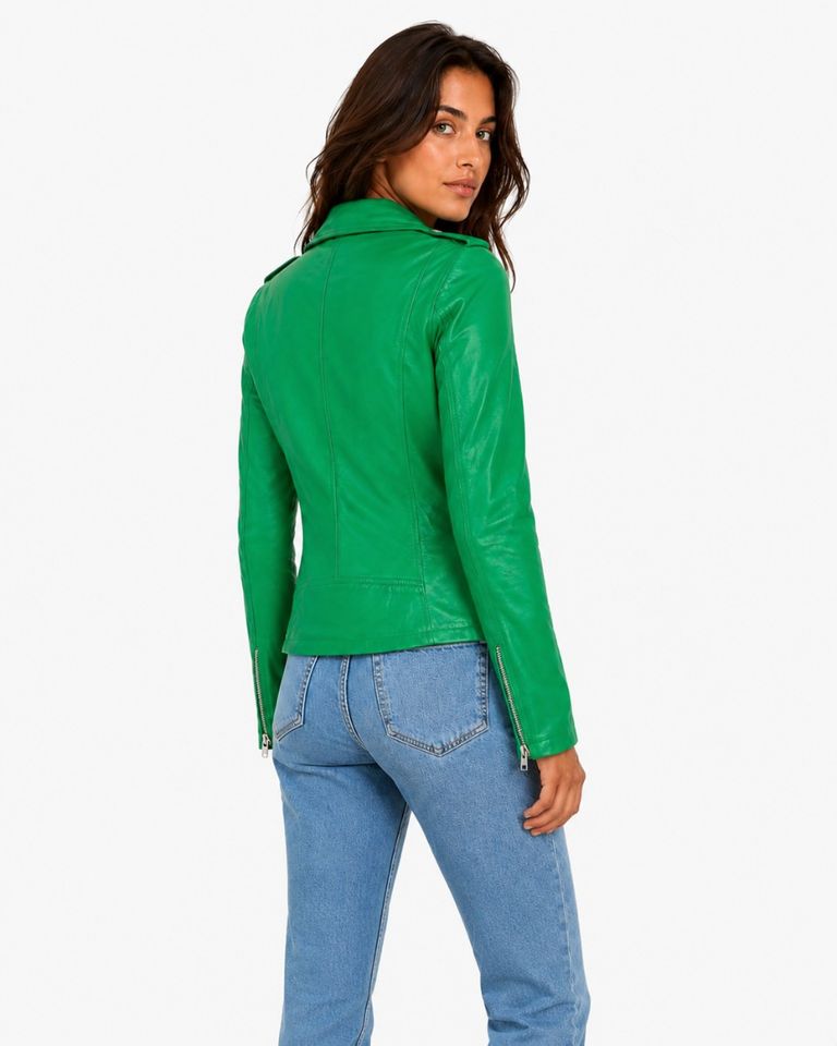 Biker 513 Groen Damesjack