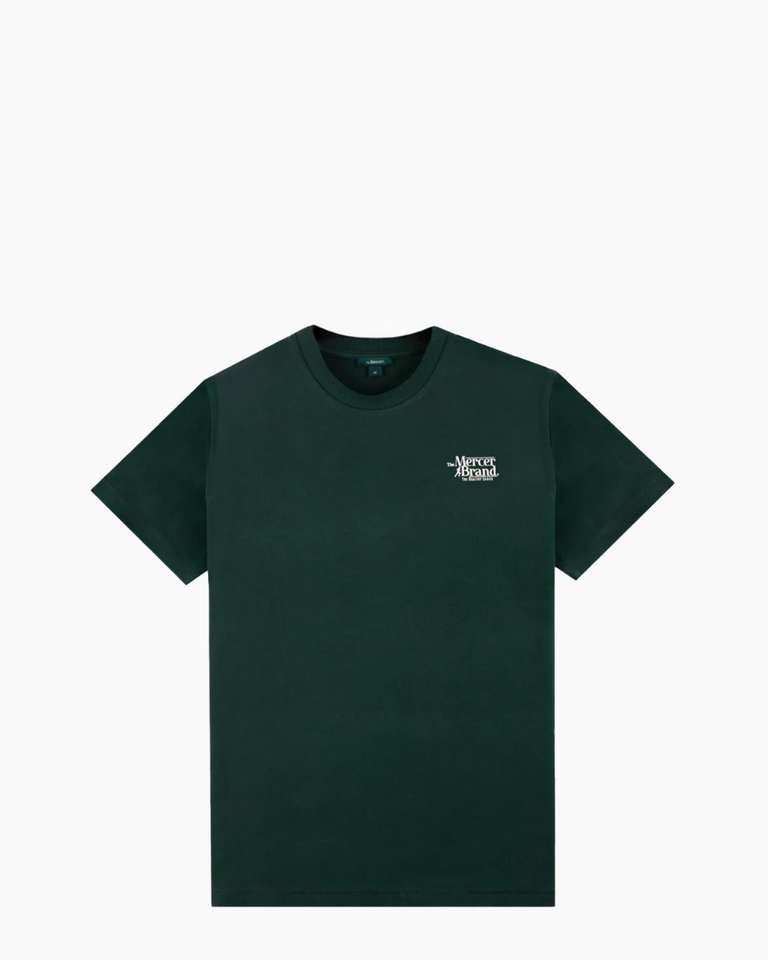 The Mercer Brand Logo Tee Donkergroen T-Shirt