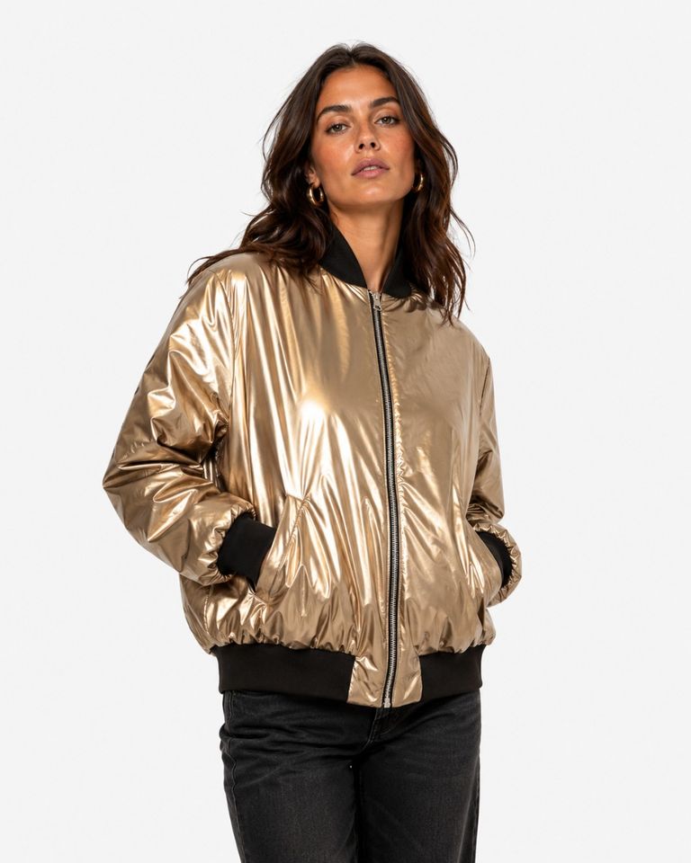 Britte Bomber 1-A Goud/Groen Damesjack