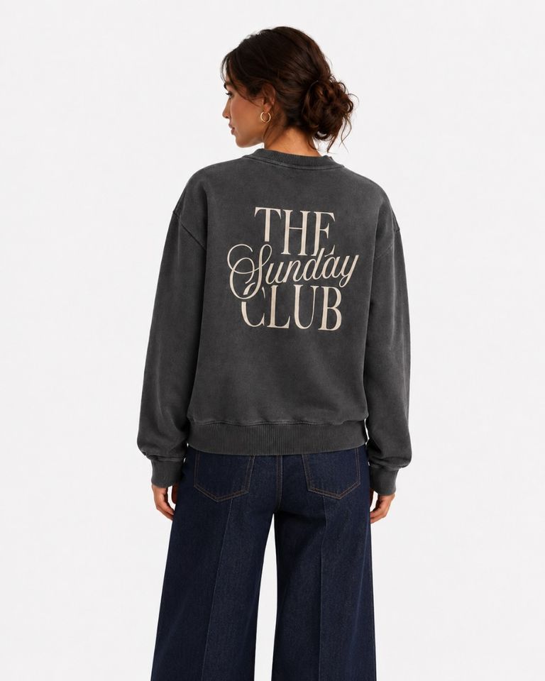 The Sunday Club Donkergrijs Damessweater
