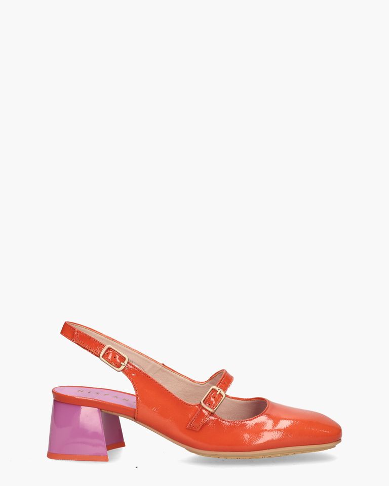 HV243318 Rood/Paars Dames Slingbackloafers