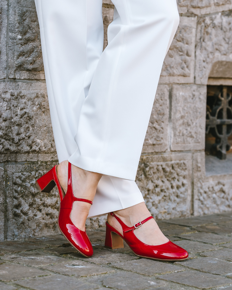 Wandy Rood Dames Slingbackpumps