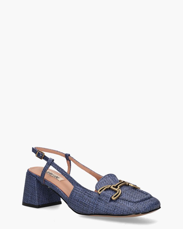 Renee Blauw Slingbackloafers