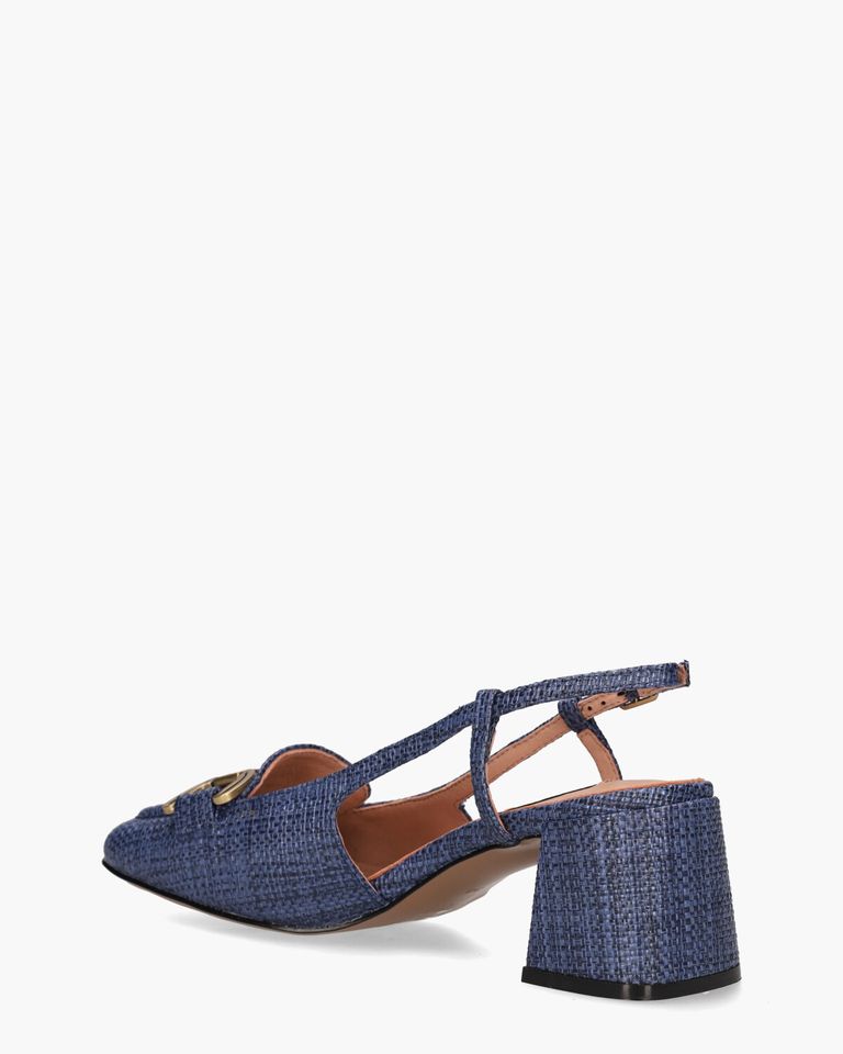Renee Blauw Slingbackloafers