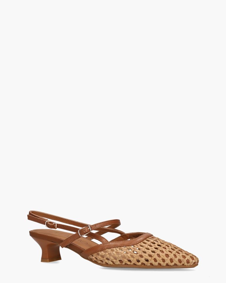 Dania Cognac Dames Slingbackpumps