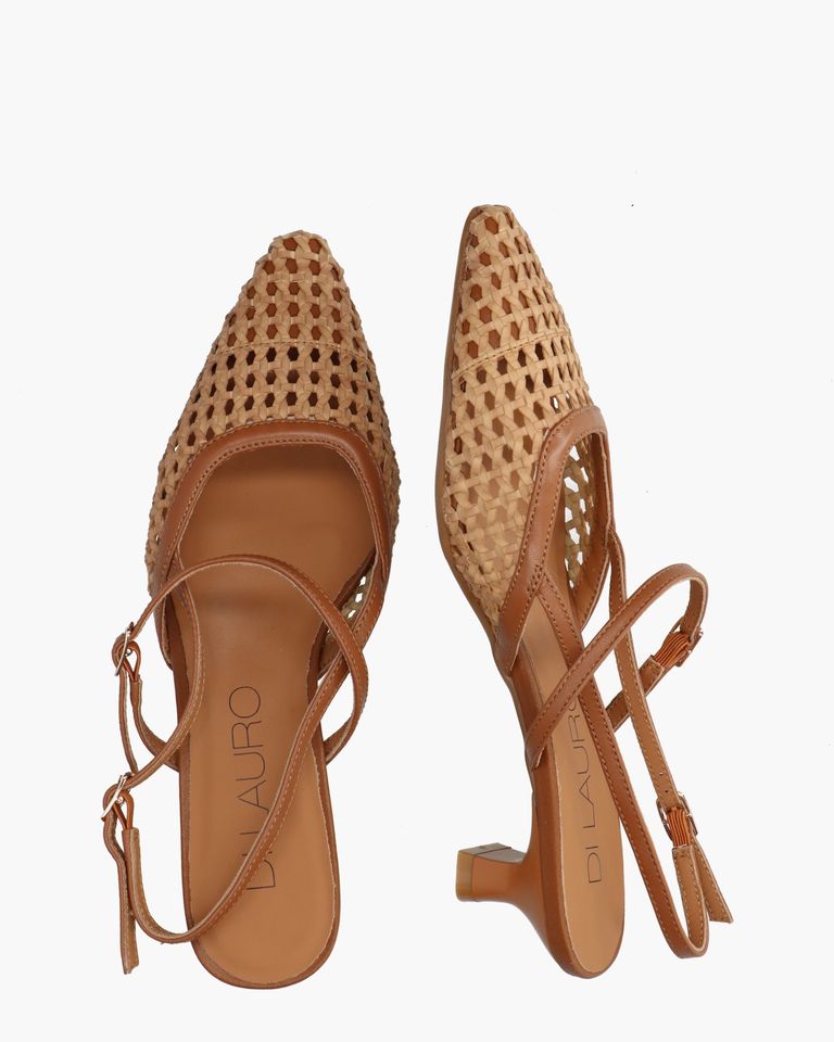 Dania Cognac Dames Slingbackpumps