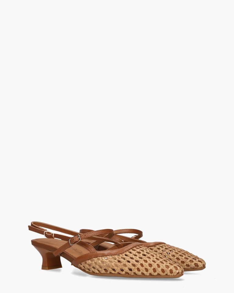 Dania Cognac Dames Slingbackpumps