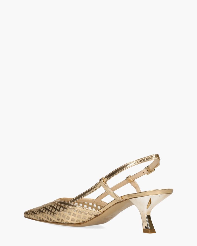 K088 Goud Dames Slingbackpumps