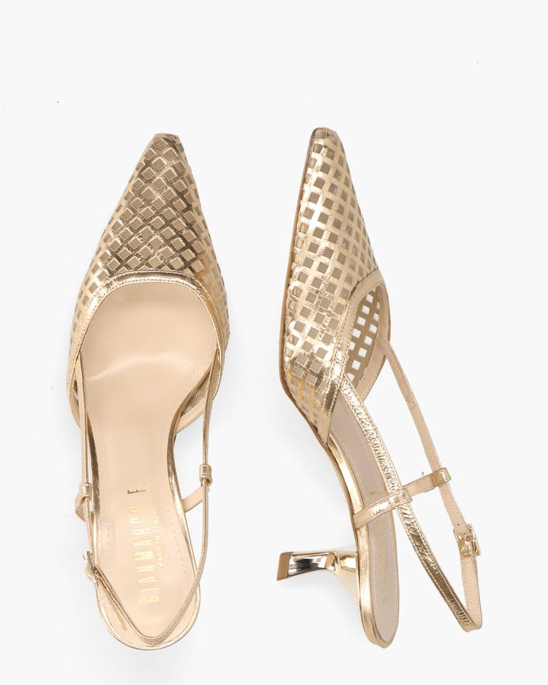 K088 Goud Dames Slingbackpumps