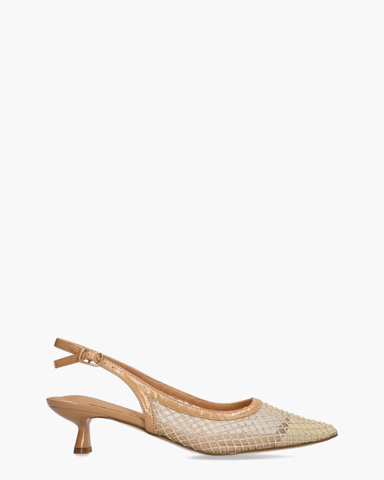 Zhou Lichtbruin Dames Slingbackpumps