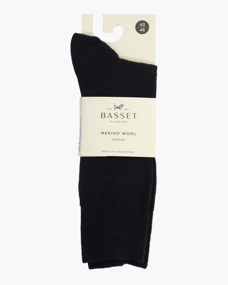 Merino Wool Donkerblauw Herensokken