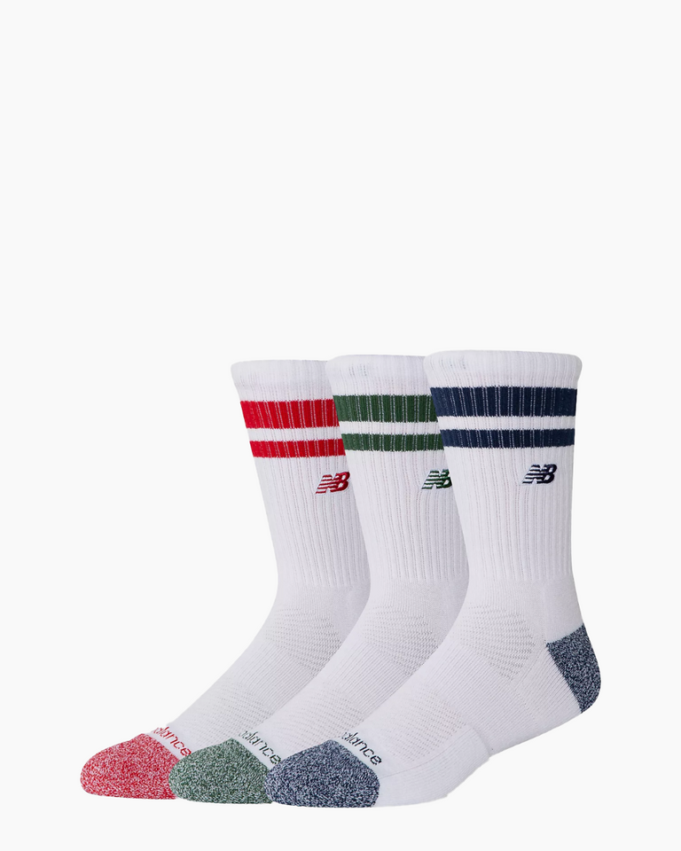 Active Premium Stripe Crew Socks 3 Pack Multi Sokken