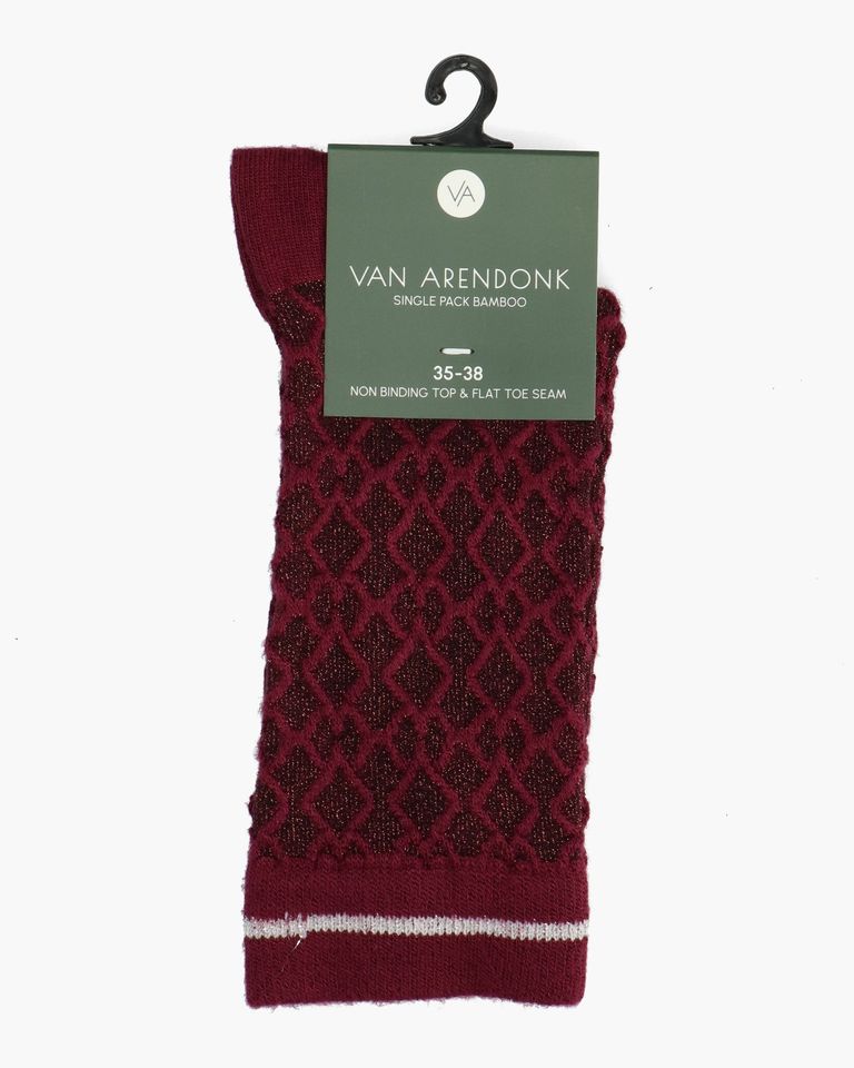 Logo Socks Bordeauxrood Damessokken 