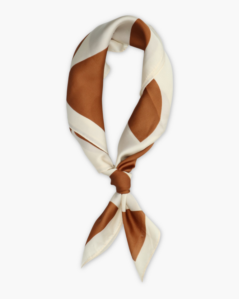 Stella Cognac/Off-White Damessjaal